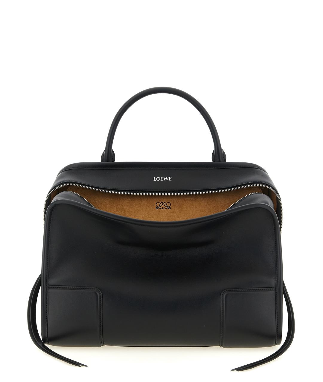 LOEWE Черная кожаная сумка тоут, фото 1