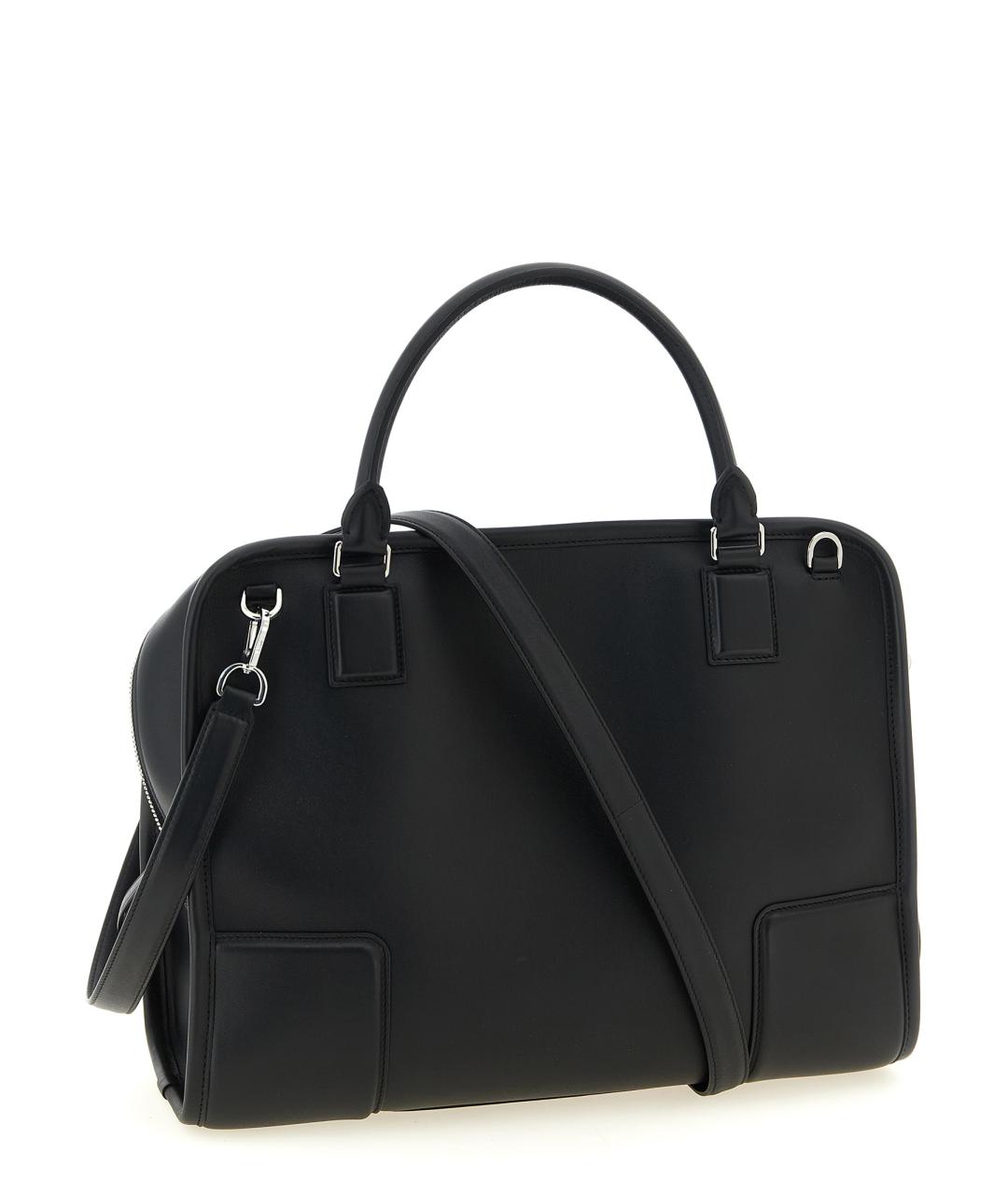 LOEWE Черная кожаная сумка тоут, фото 3
