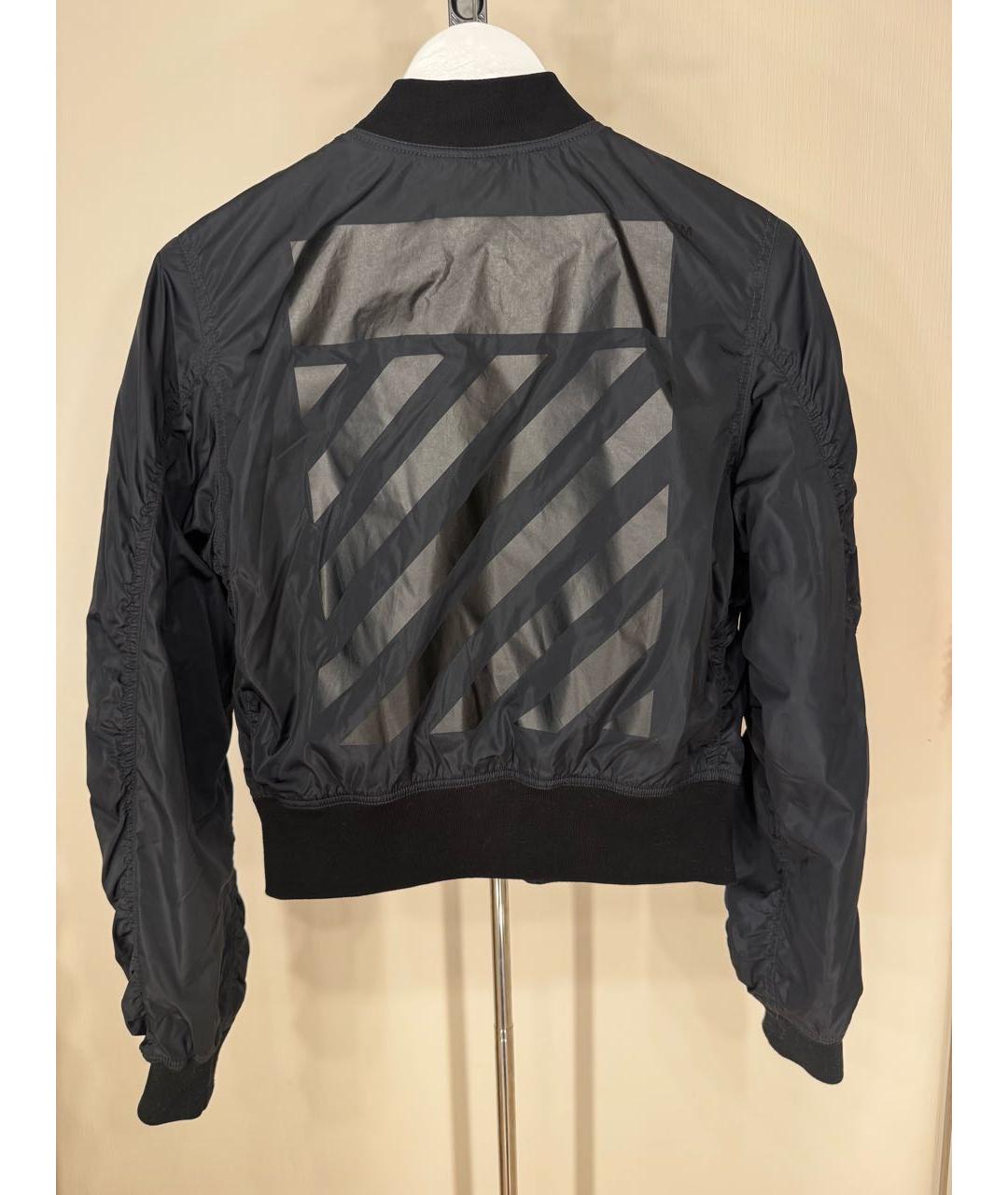 OFF-WHITE Черная полиэстеровая куртка, фото 3