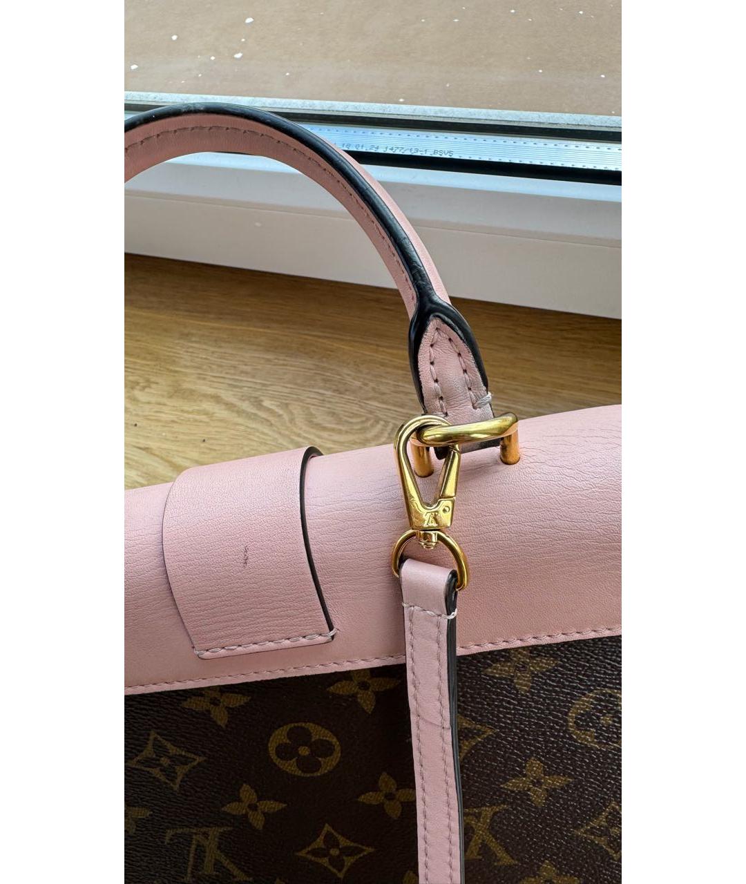 LOUIS VUITTON Розовая кожаная сумка с короткими ручками, фото 4
