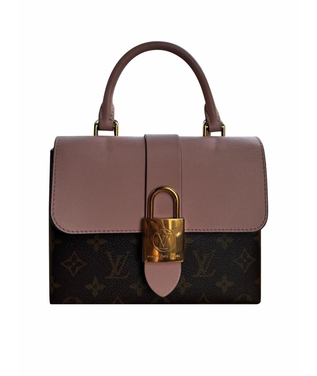 LOUIS VUITTON Розовая кожаная сумка с короткими ручками, фото 5