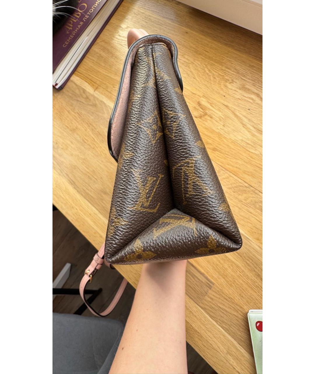 LOUIS VUITTON Розовая кожаная сумка с короткими ручками, фото 2