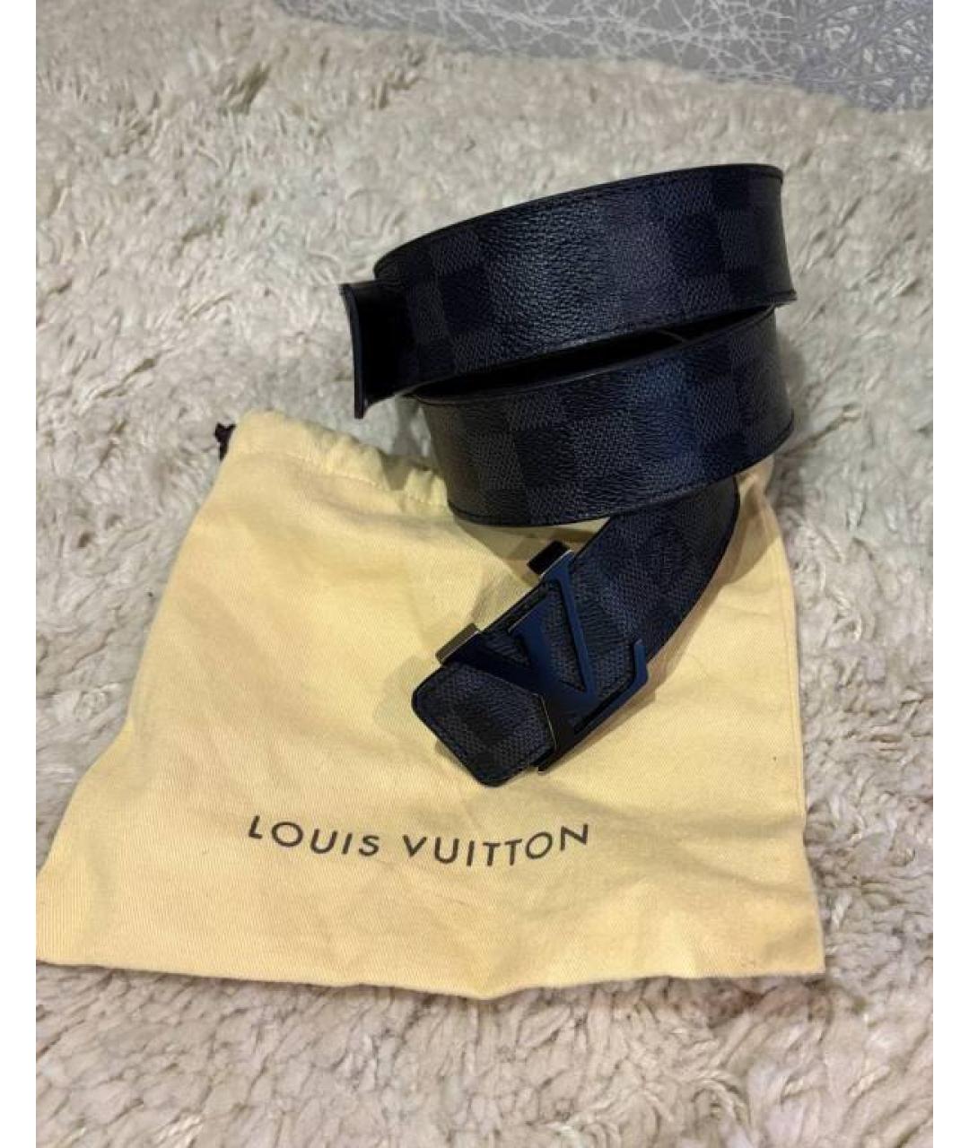 LOUIS VUITTON Серый кожаный ремень, фото 8