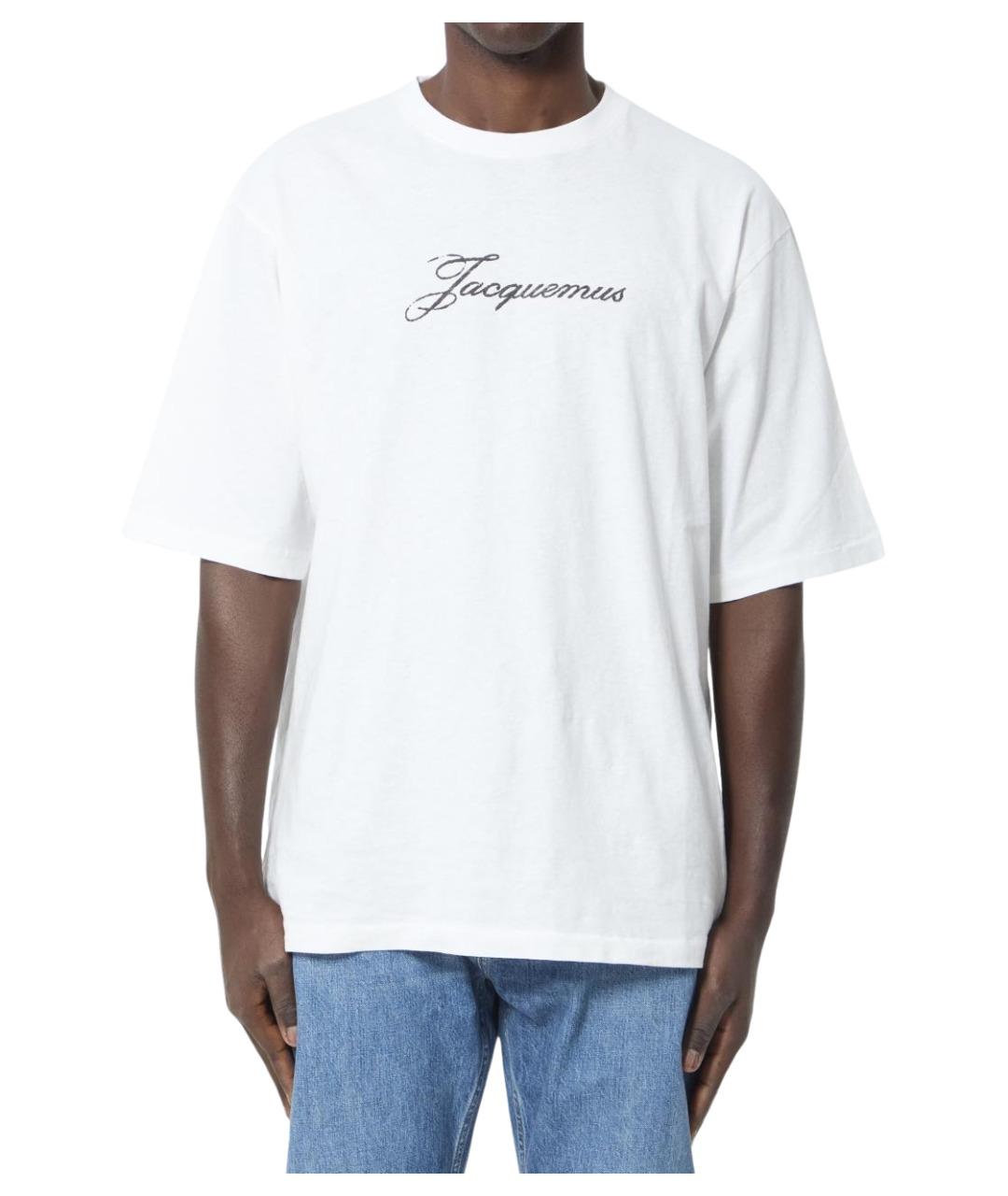 JACQUEMUS Белая хлопковая футболка, фото 1