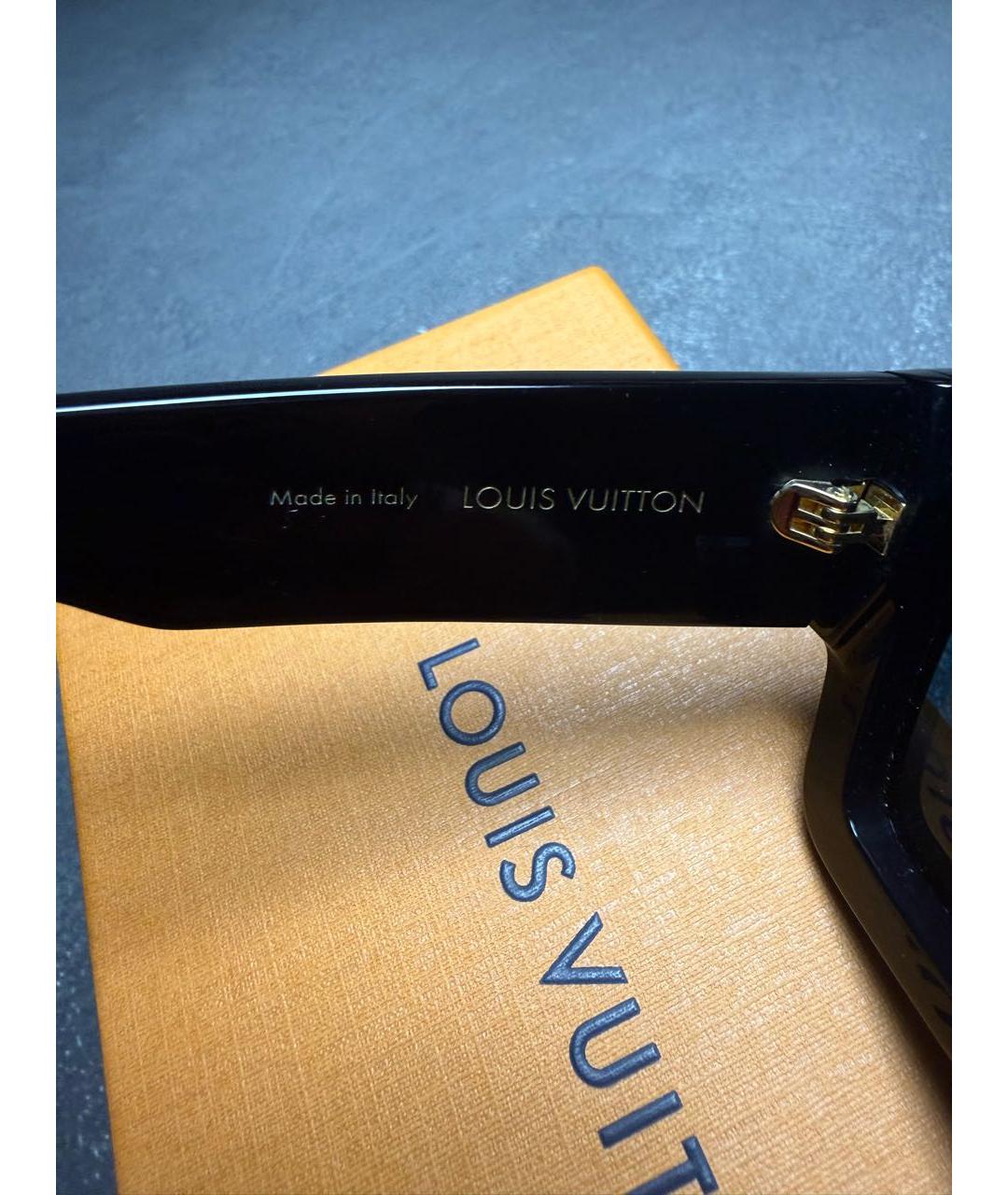LOUIS VUITTON Черные пластиковые солнцезащитные очки, фото 7
