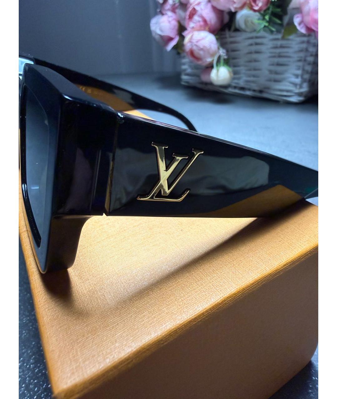 LOUIS VUITTON Черные пластиковые солнцезащитные очки, фото 3