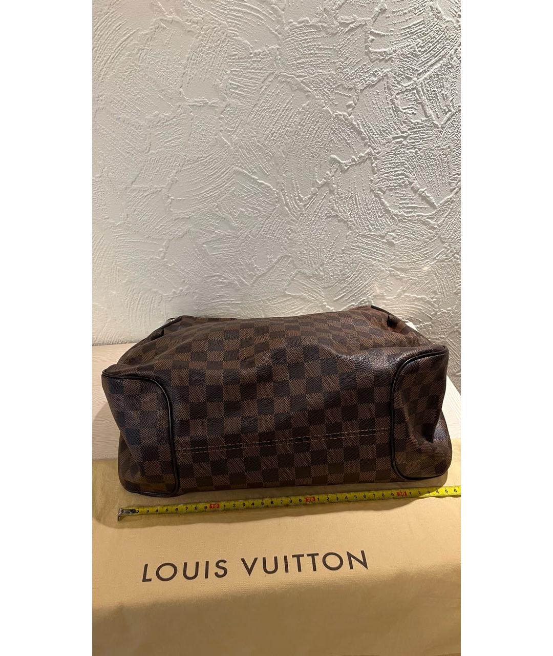LOUIS VUITTON Коричневая кожаная сумка тоут, фото 6
