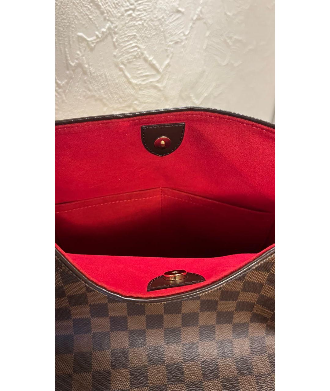 LOUIS VUITTON Коричневая кожаная сумка тоут, фото 7