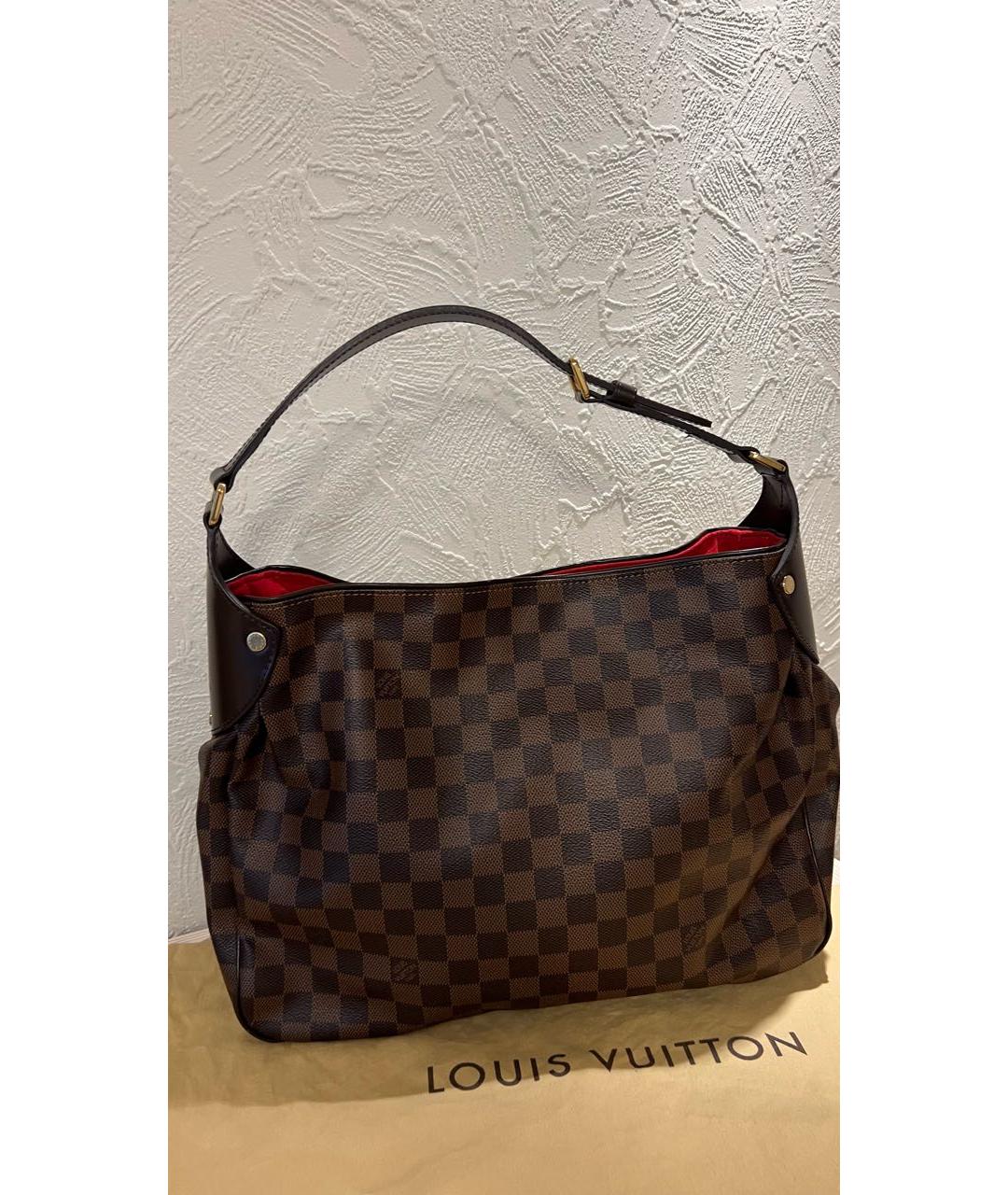 LOUIS VUITTON Коричневая кожаная сумка тоут, фото 2