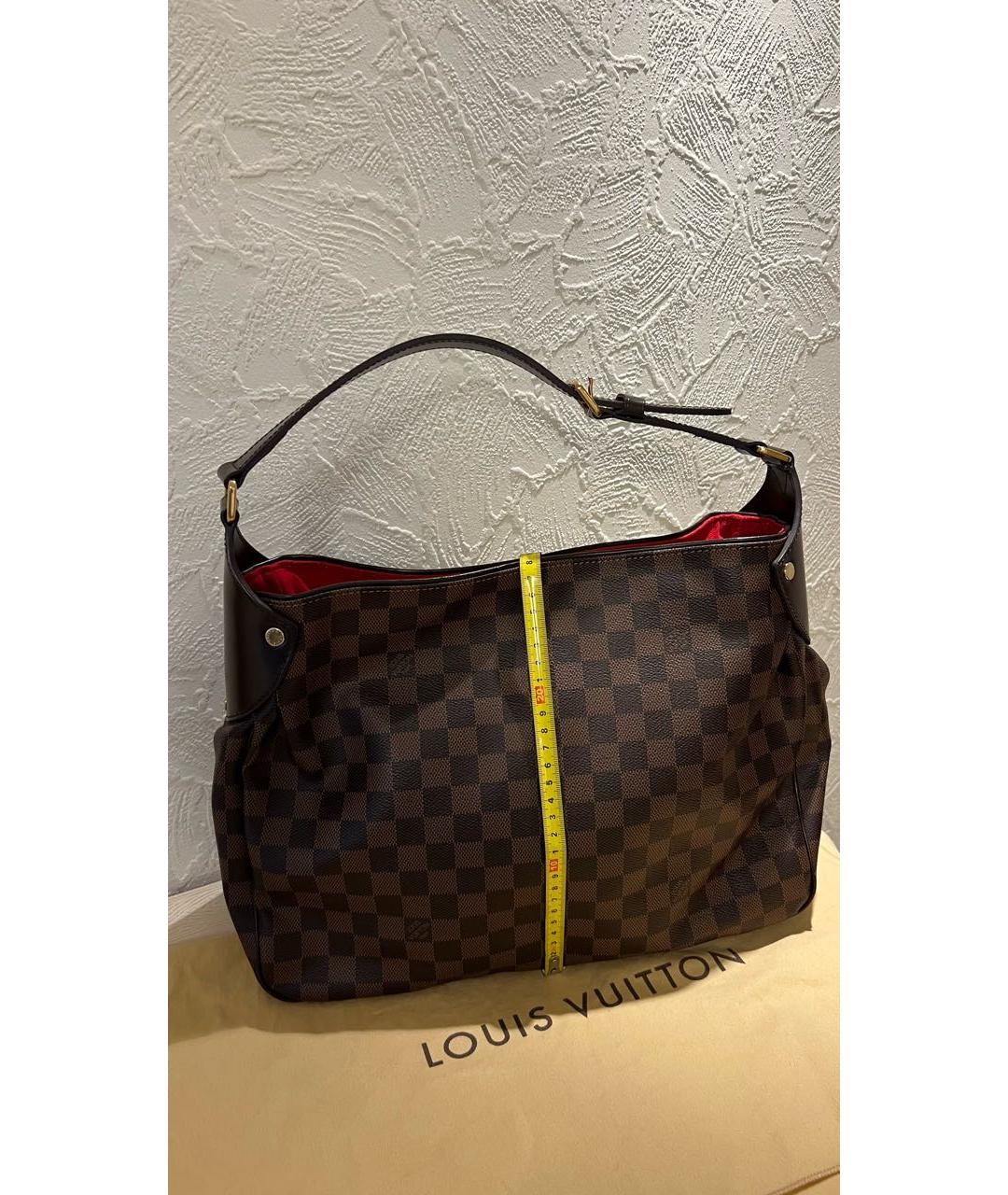 LOUIS VUITTON Коричневая кожаная сумка тоут, фото 5