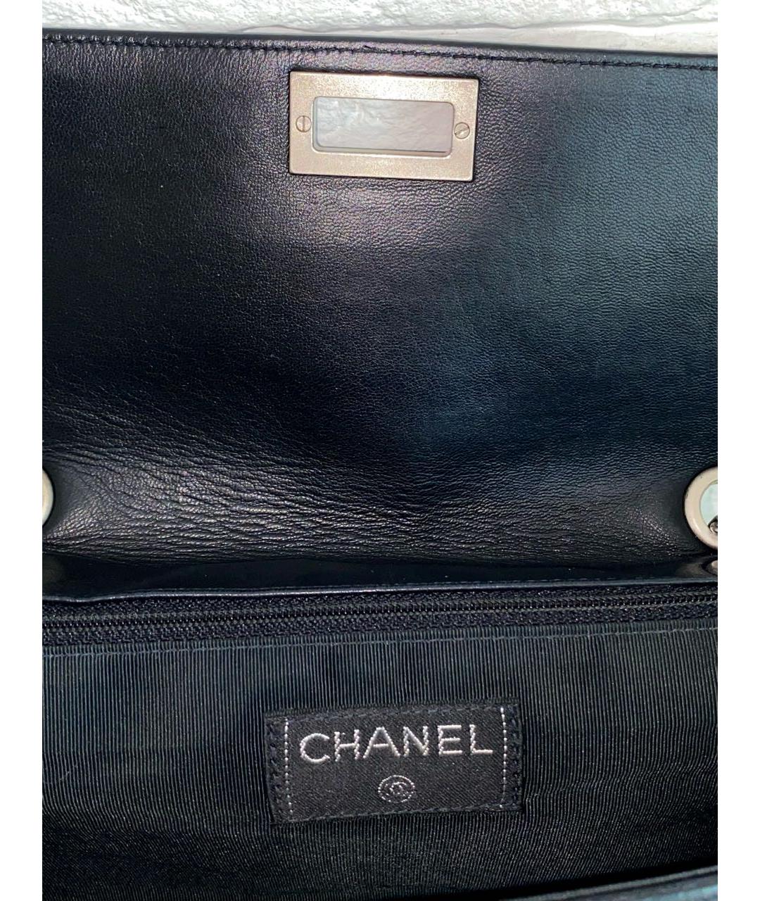 CHANEL Черная кожаная сумка через плечо, фото 6