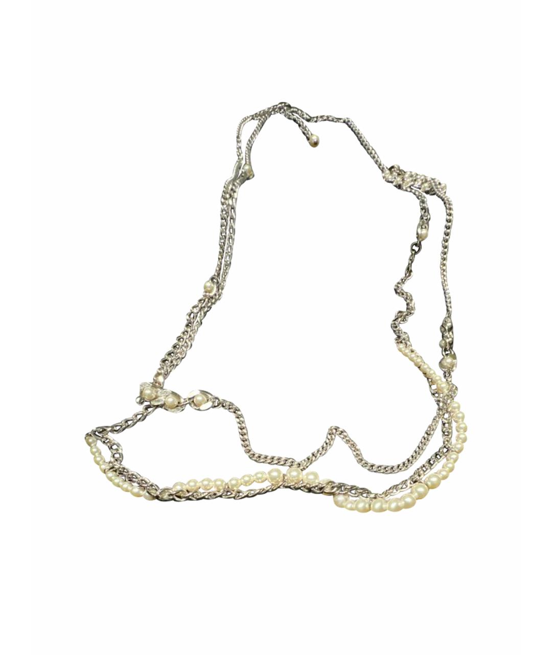 CHANEL Серебряное металлическое колье, фото 1