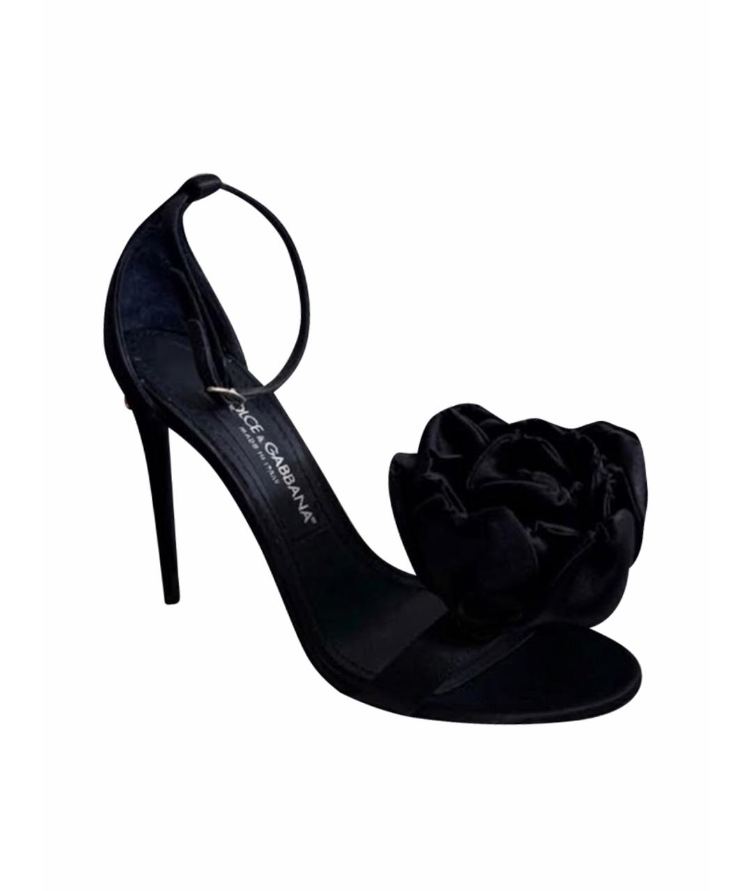 DOLCE&GABBANA Черные босоножки, фото 1