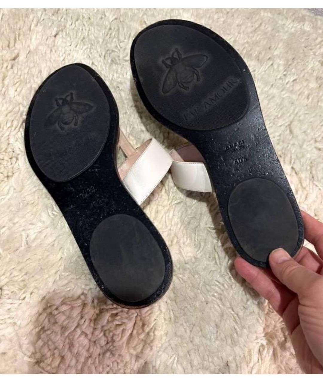 GUCCI Бежевые кожаные сандалии, фото 4