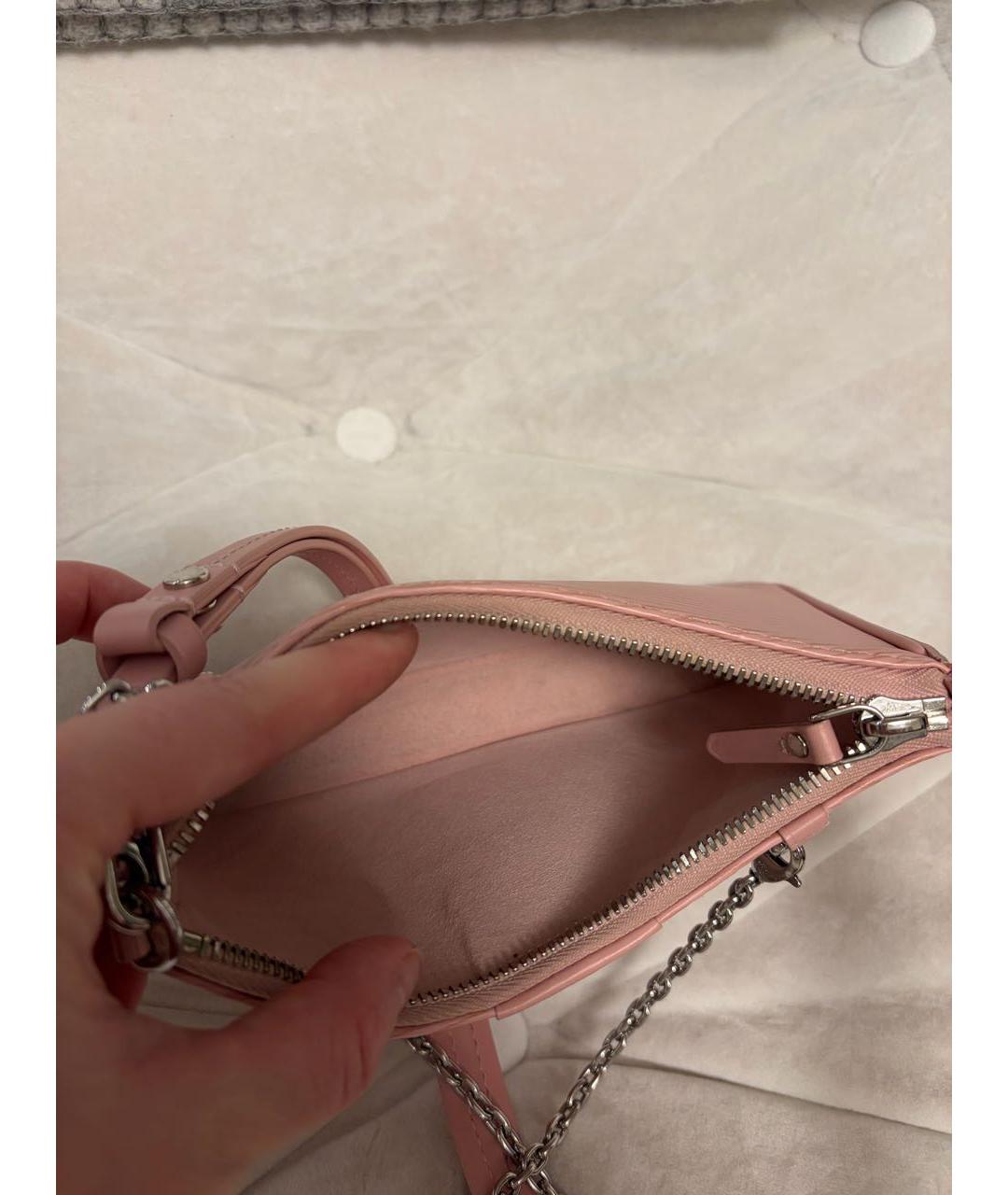 LOUIS VUITTON Розовая кожаная сумка через плечо, фото 4