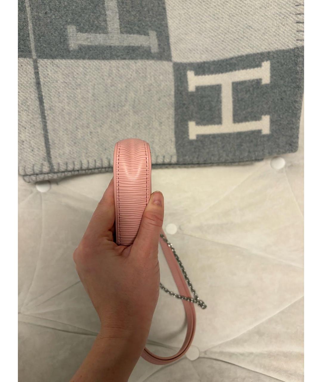LOUIS VUITTON Розовая кожаная сумка через плечо, фото 6