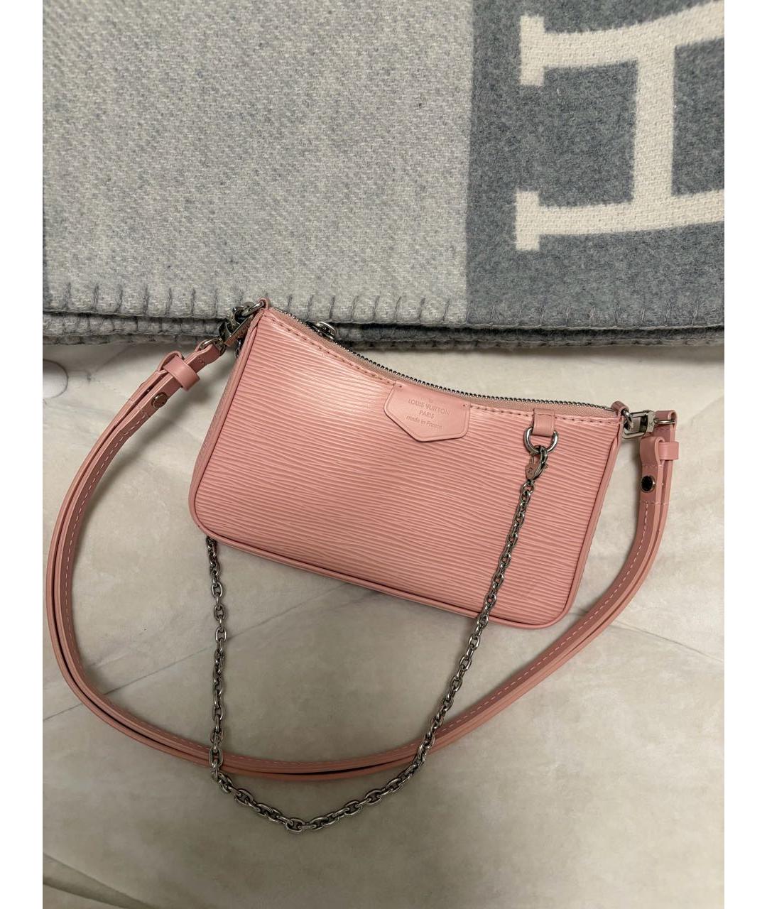 LOUIS VUITTON Розовая кожаная сумка через плечо, фото 2