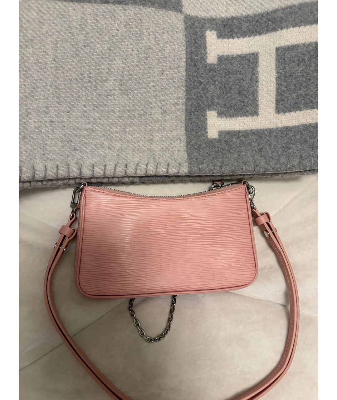 LOUIS VUITTON Розовая кожаная сумка через плечо, фото 3