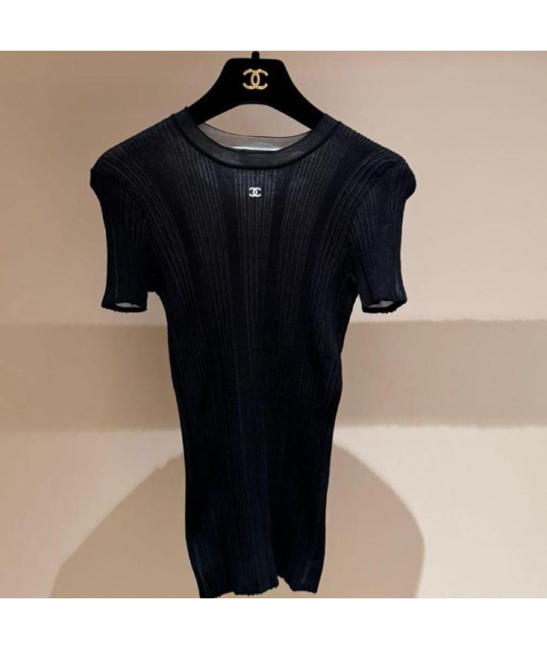 CHANEL Черная футболка, фото 3