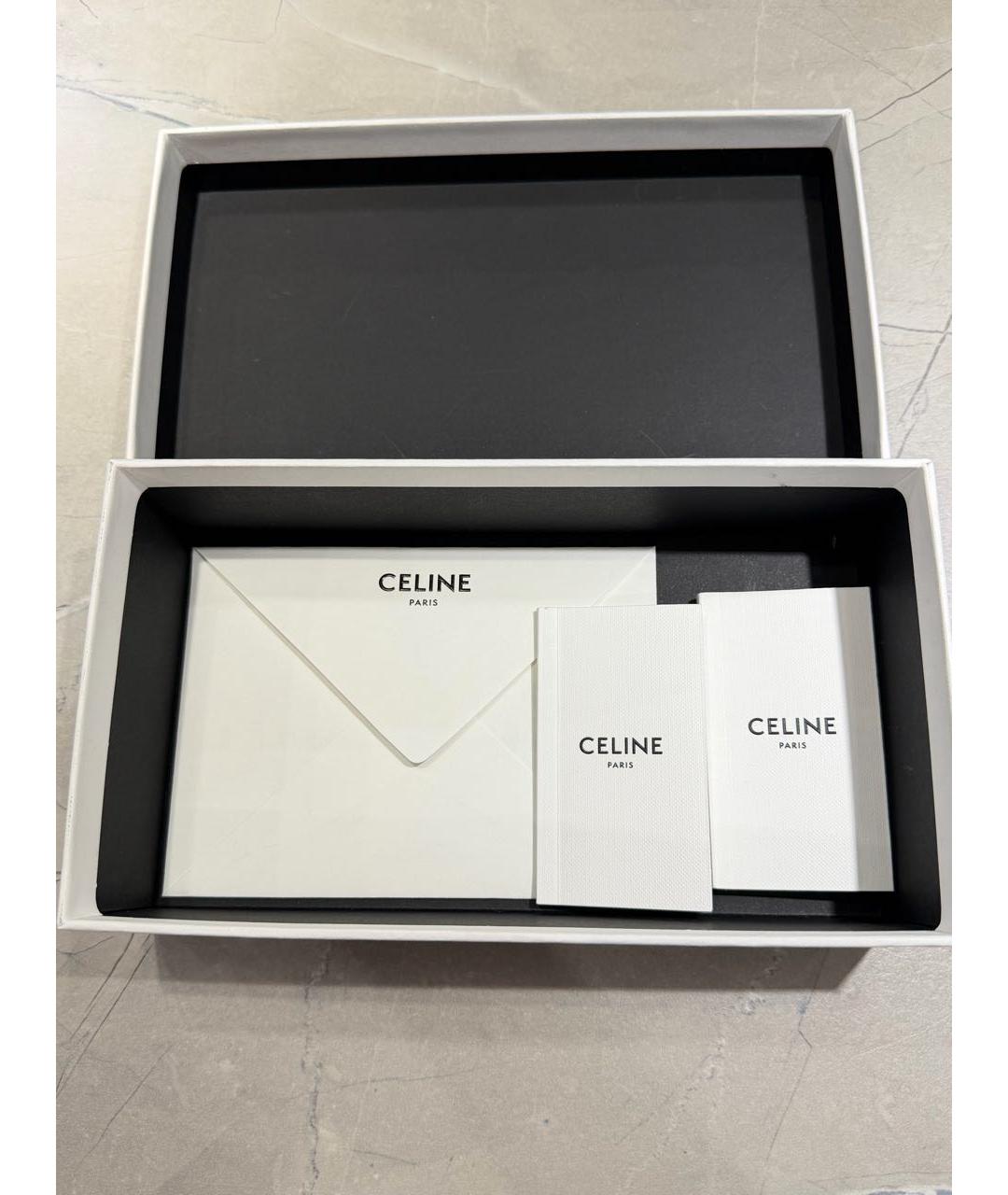 CELINE Золотые металлические солнцезащитные очки, фото 7