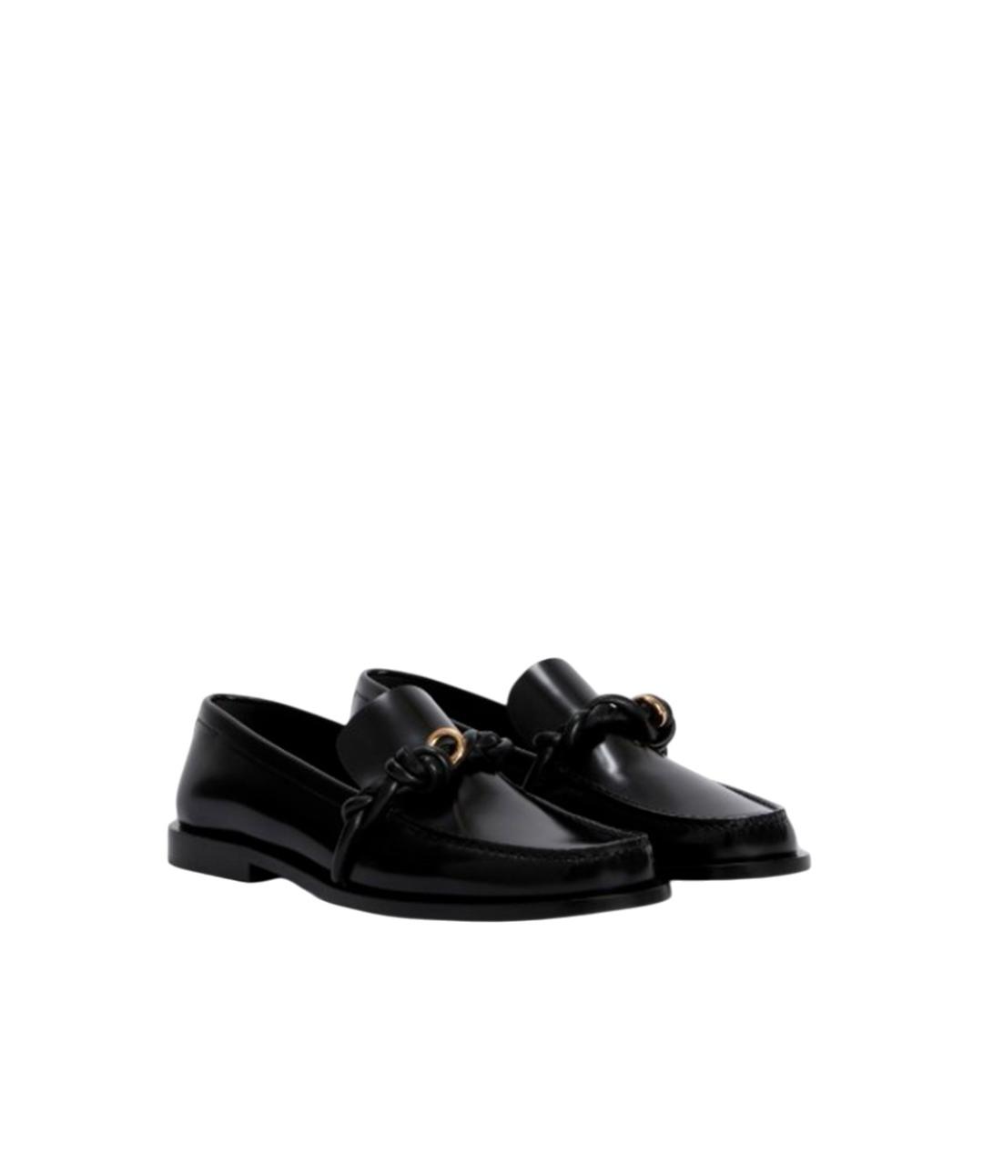 JIL SANDER Черные кожаные лоферы, фото 2
