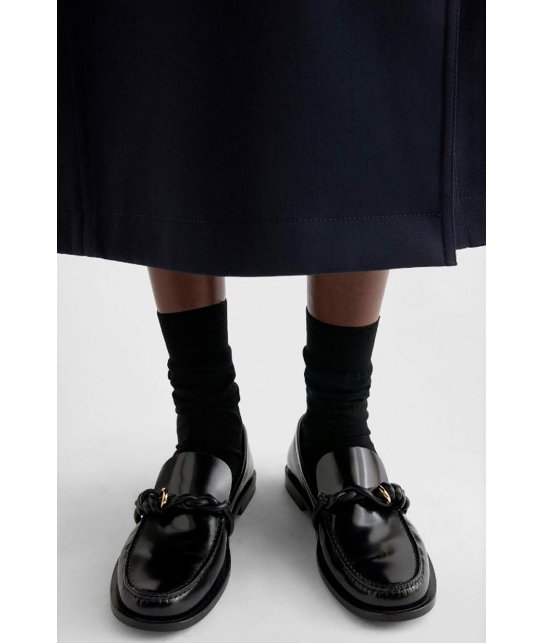 JIL SANDER Черные кожаные лоферы, фото 4