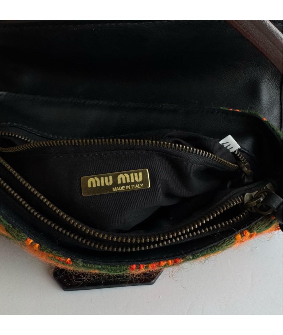 MIU MIU Мульти шерстяная сумка с короткими ручками, фото 5