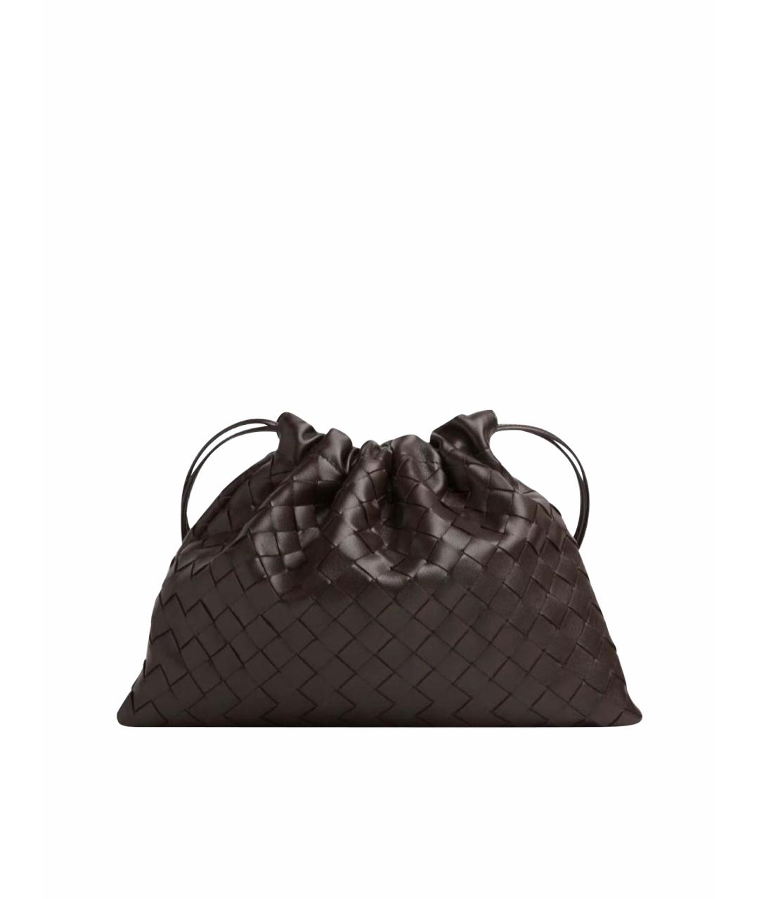 BOTTEGA VENETA Коричневая кожаная сумка с короткими ручками, фото 1