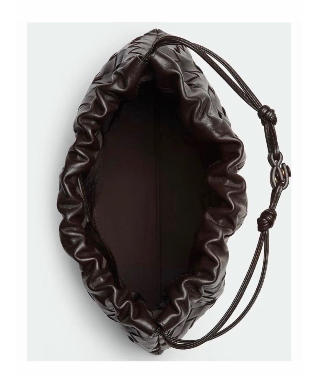 BOTTEGA VENETA Коричневая кожаная сумка с короткими ручками, фото 3