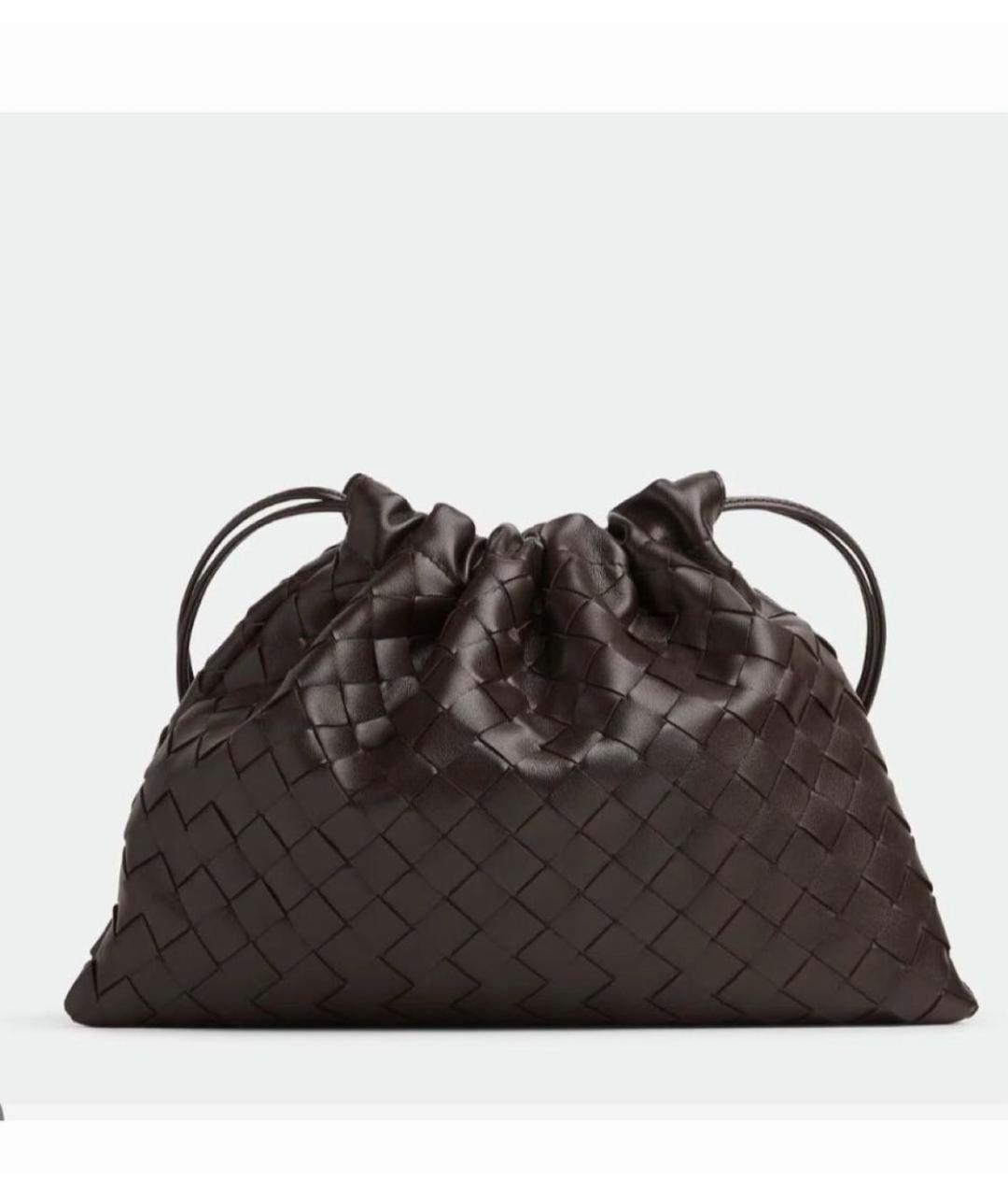 BOTTEGA VENETA Коричневая кожаная сумка с короткими ручками, фото 4