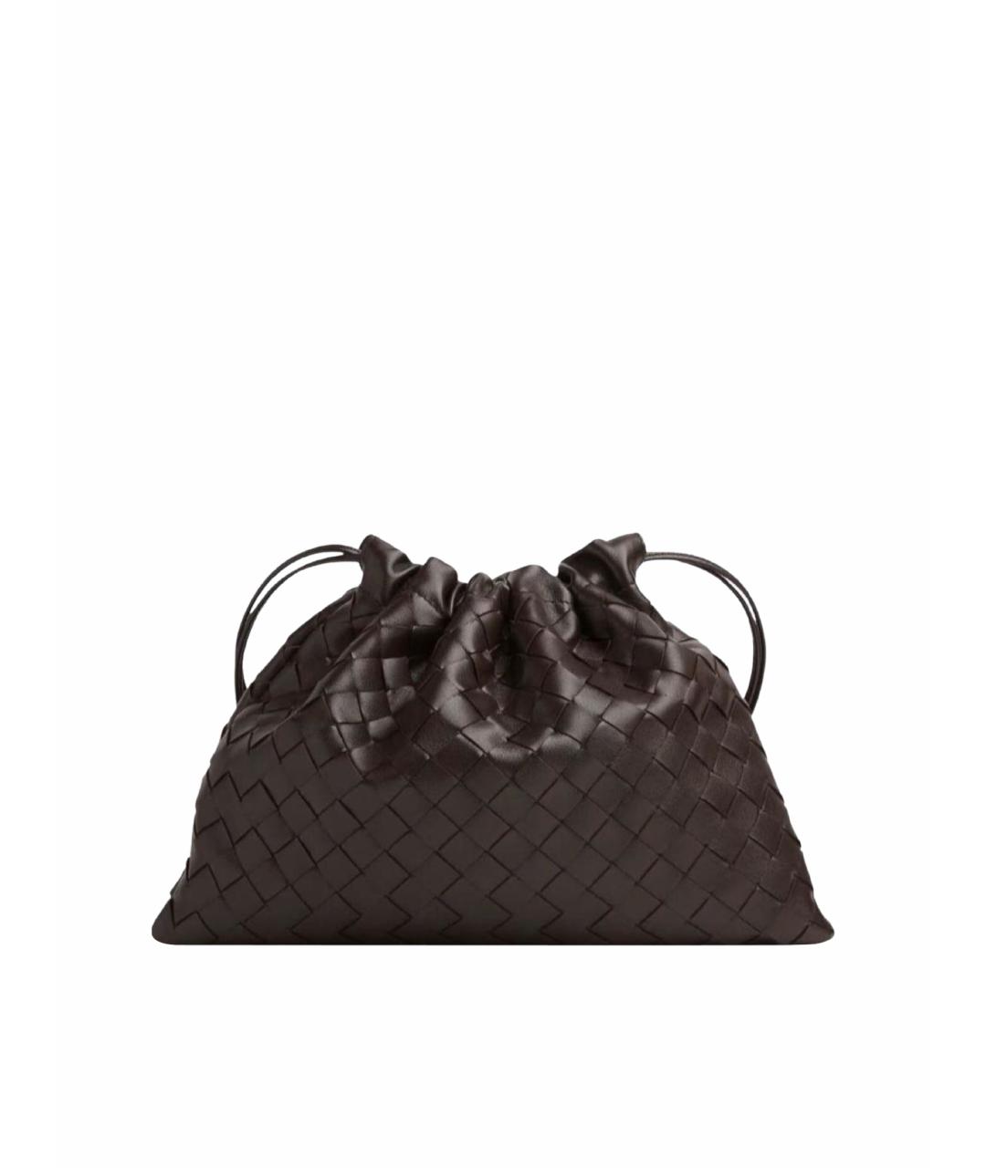 BOTTEGA VENETA Коричневая кожаная сумка с короткими ручками, фото 5