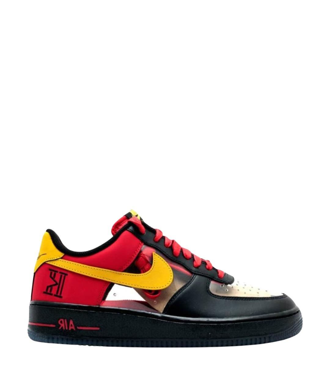 NIKE Черные кожаные низкие кроссовки / кеды, фото 1
