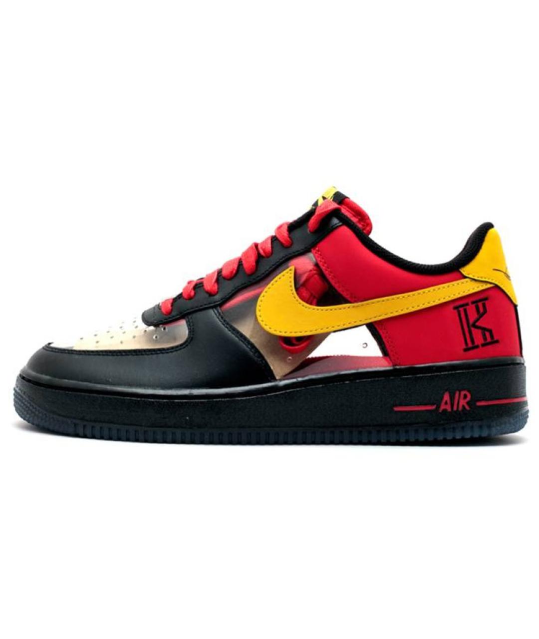 NIKE Черные кожаные низкие кроссовки / кеды, фото 4