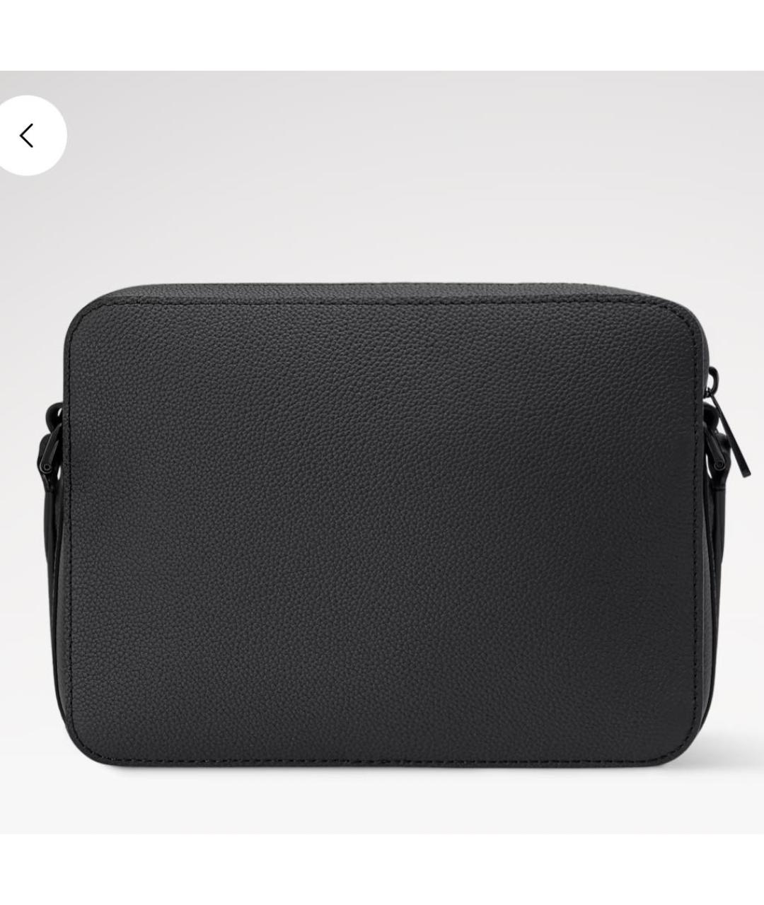 LOUIS VUITTON Черная кожаная сумка на плечо, фото 2
