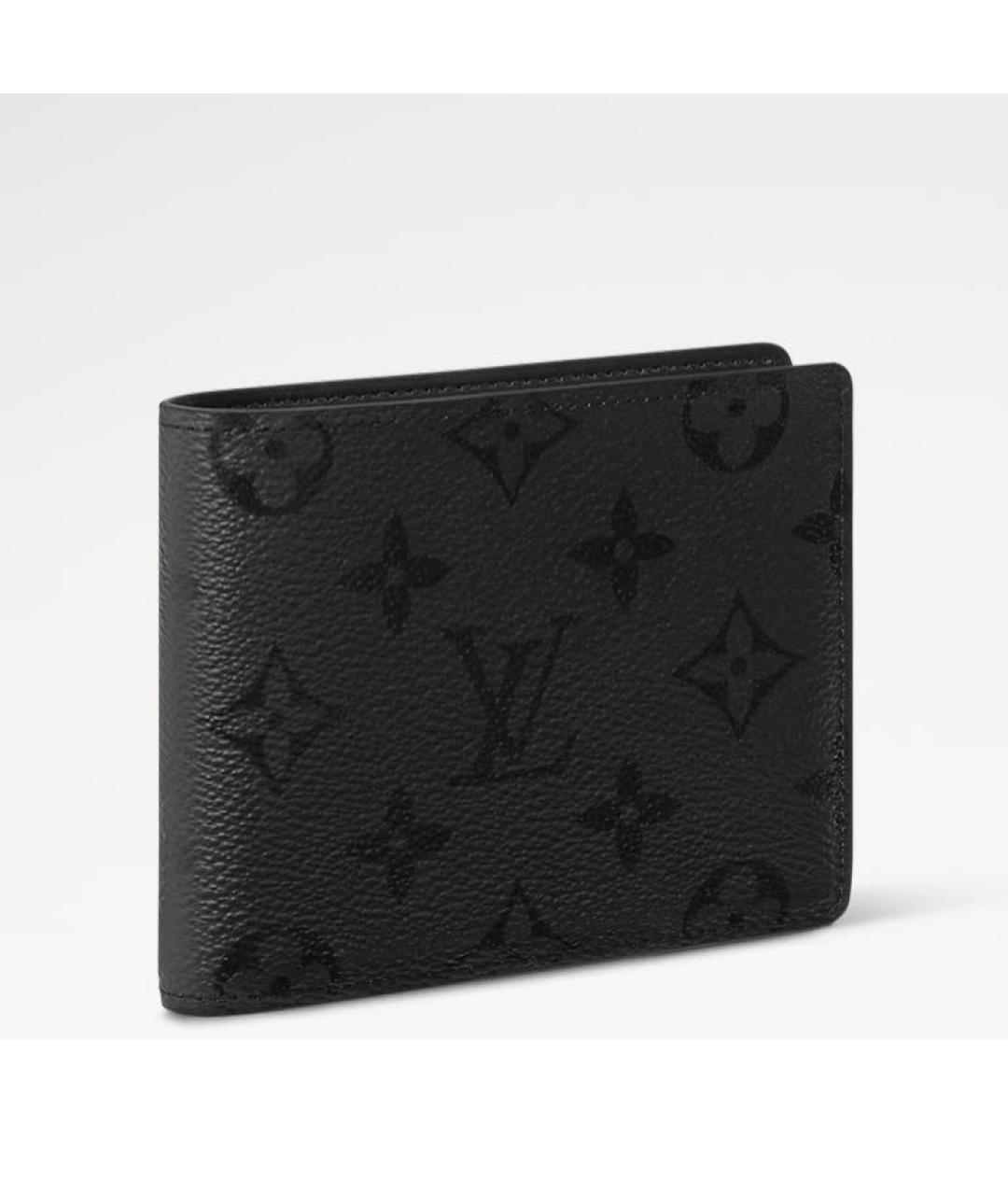 LOUIS VUITTON Черный кожаный кардхолдер, фото 2