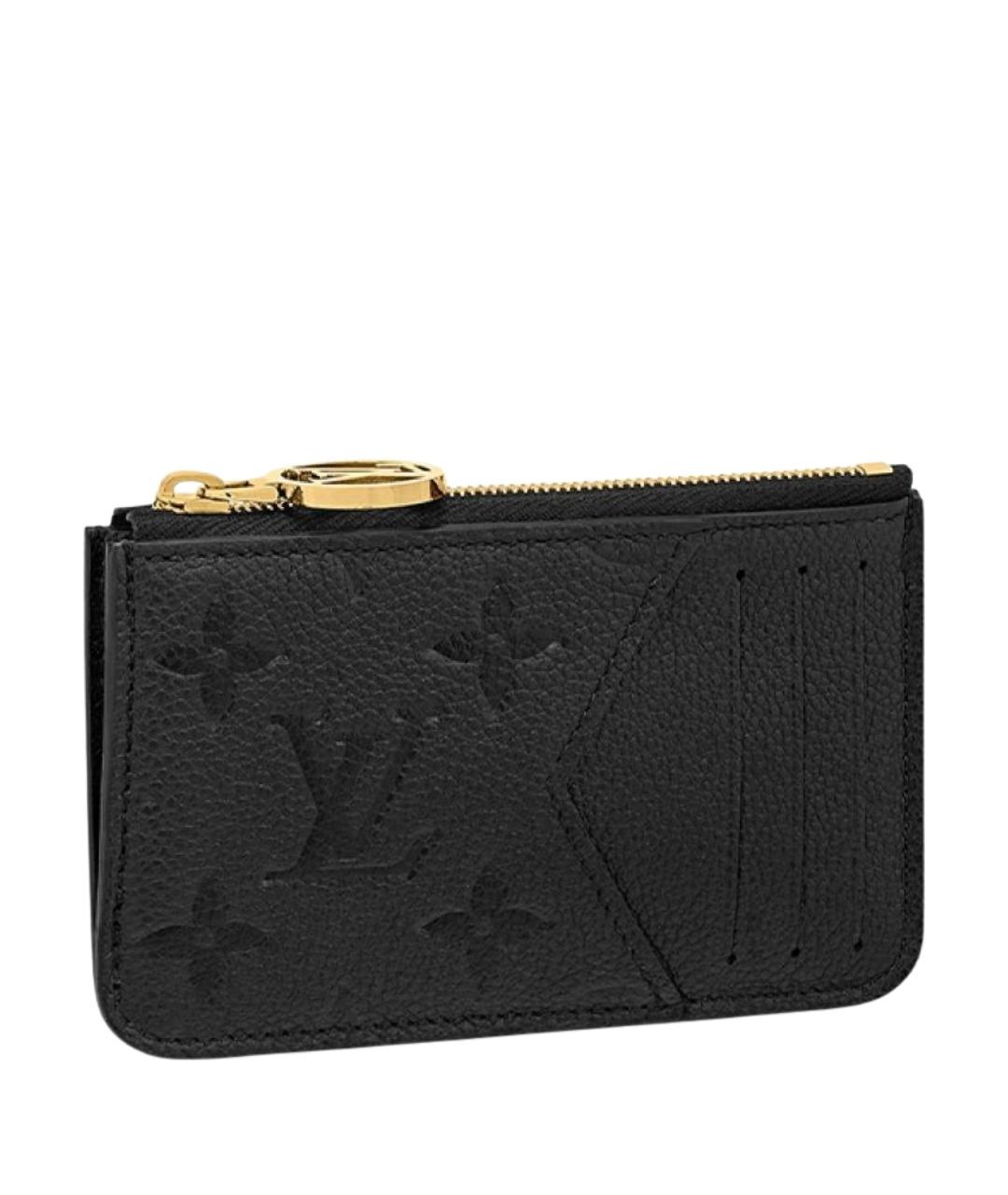 LOUIS VUITTON Черный кожаный кардхолдер, фото 1