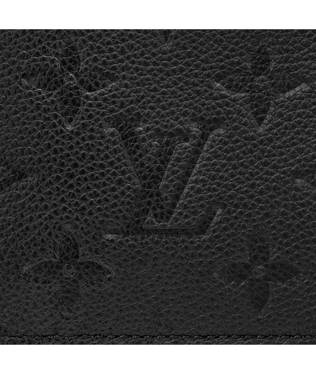 LOUIS VUITTON Черный кожаный кардхолдер, фото 5