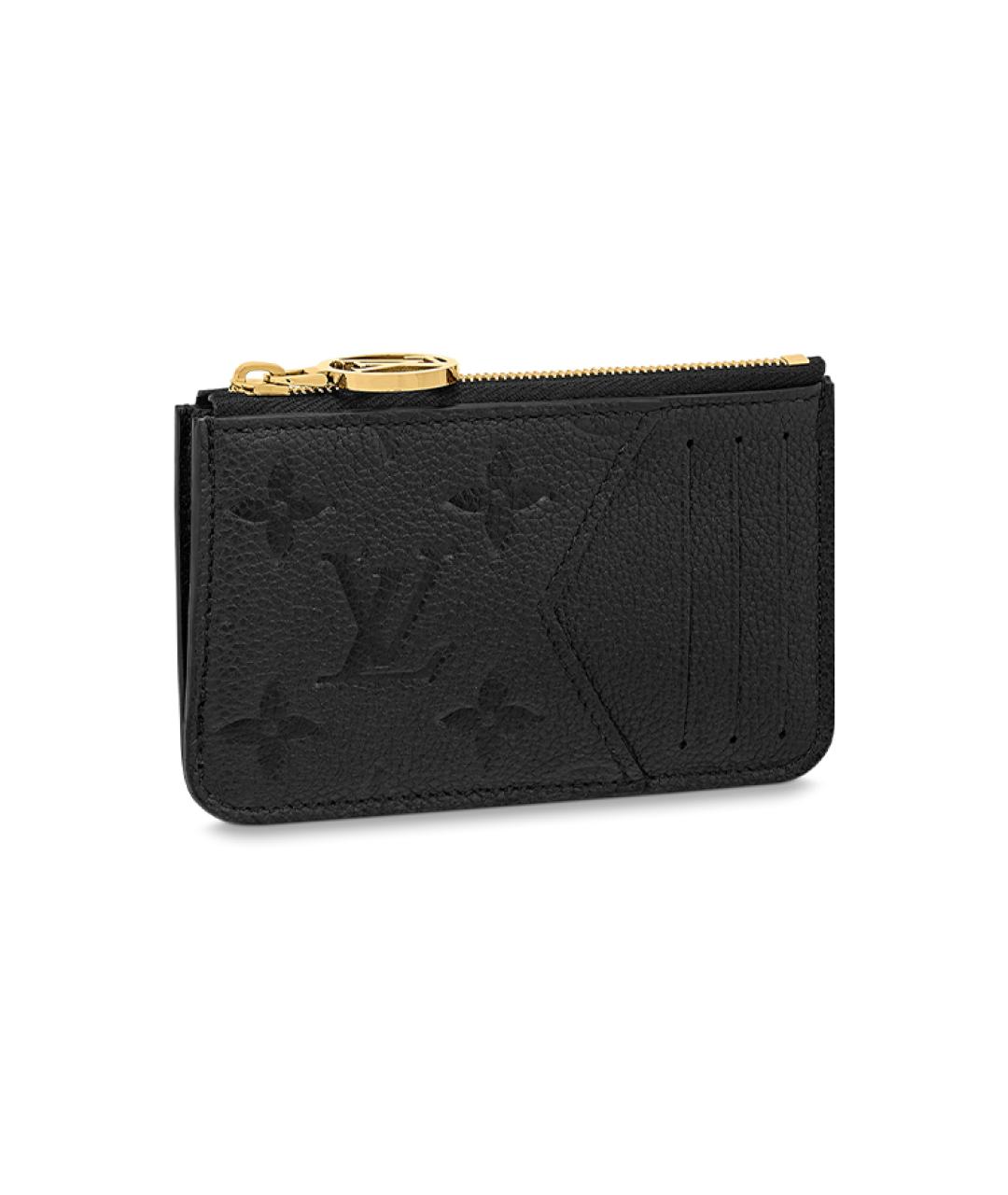 LOUIS VUITTON Черный кожаный кардхолдер, фото 6