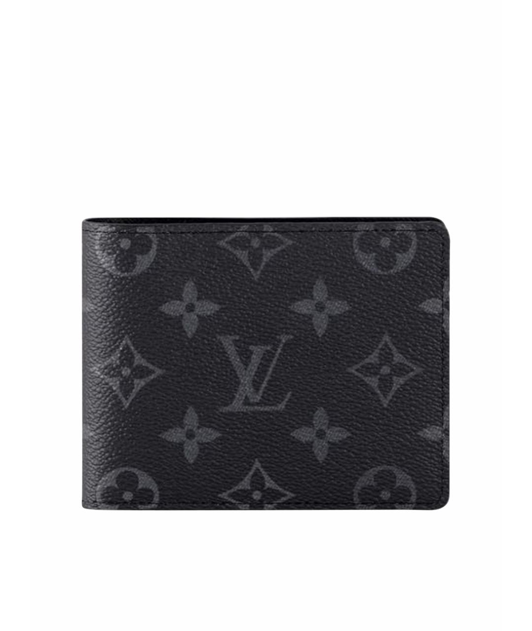 LOUIS VUITTON Черный кожаный кардхолдер, фото 1