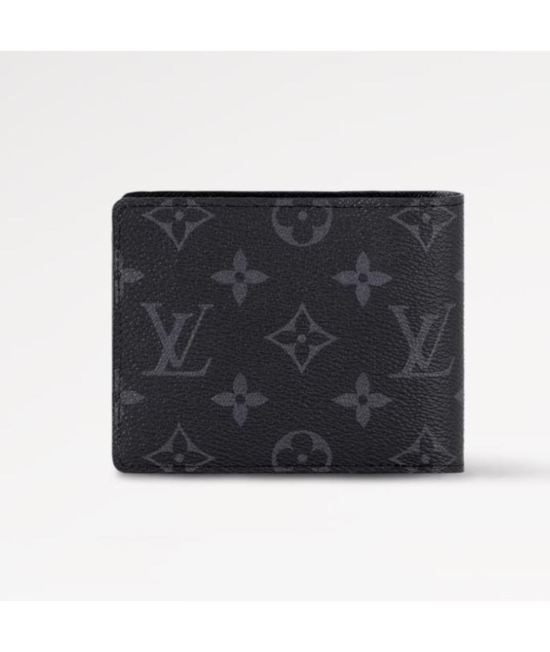 LOUIS VUITTON Черный кожаный кардхолдер, фото 2