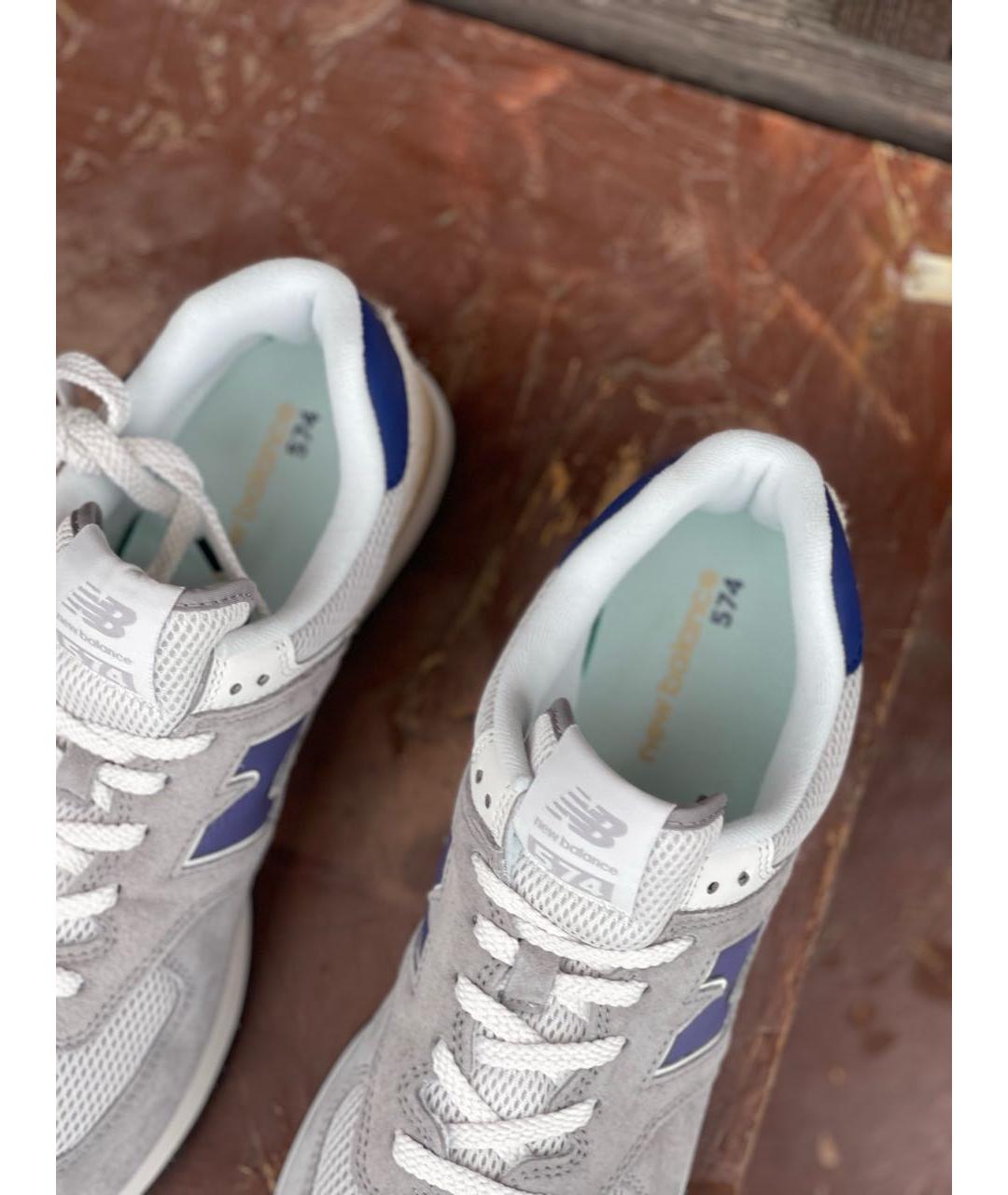 NEW BALANCE Серые замшевые низкие кроссовки / кеды, фото 6