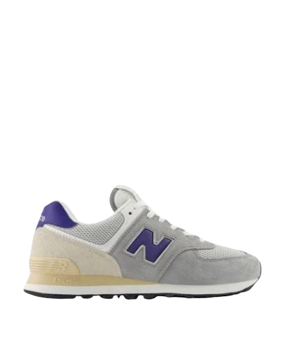 NEW BALANCE Серые замшевые низкие кроссовки / кеды, фото 1