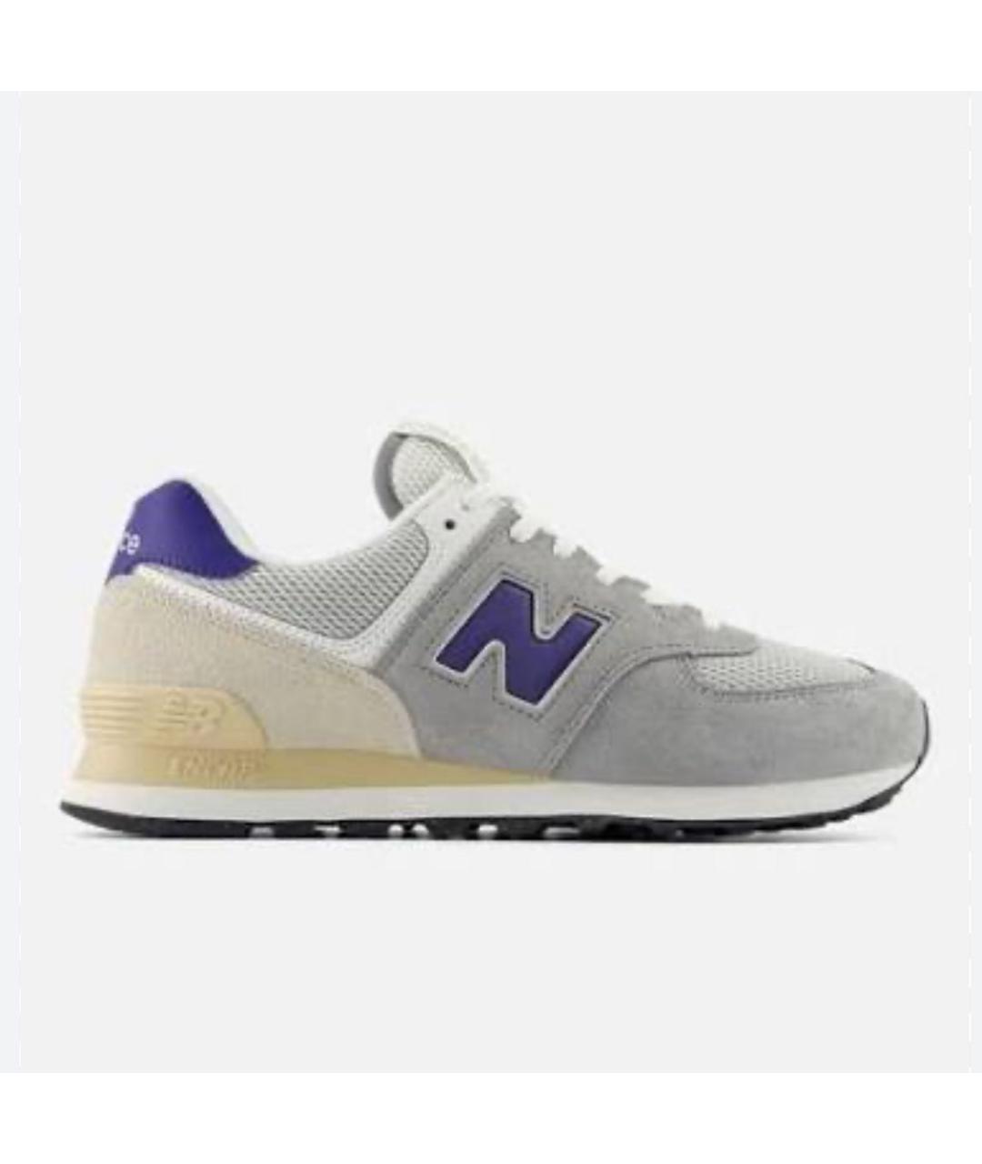 NEW BALANCE Серые замшевые низкие кроссовки / кеды, фото 9