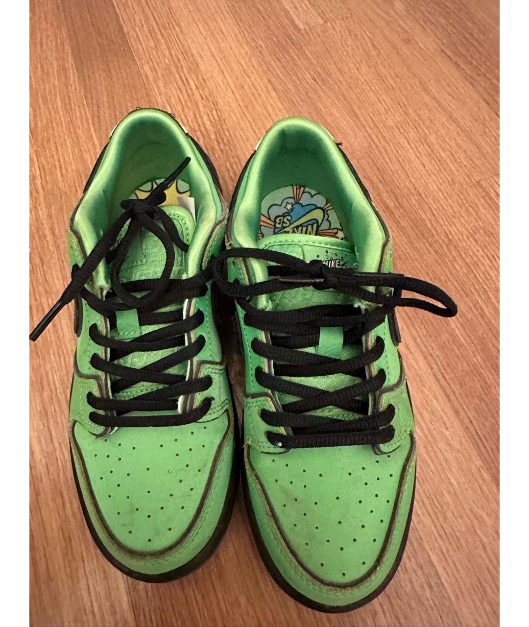 NIKE Зеленые кожаные кеды, фото 3