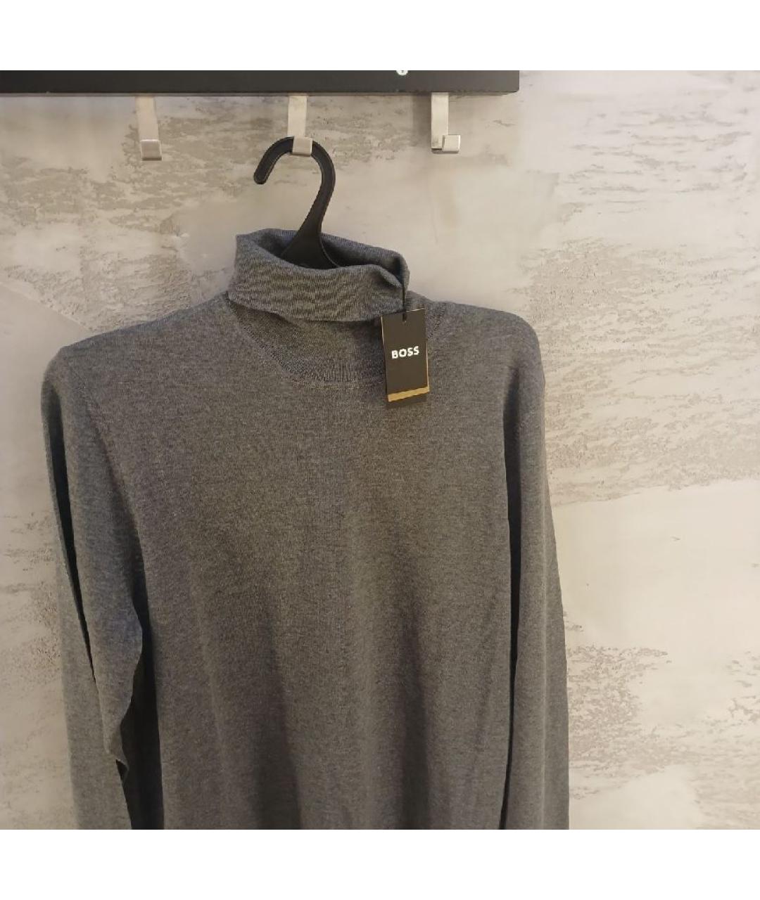 HUGO BOSS Серая шерстяная водолазка, фото 3