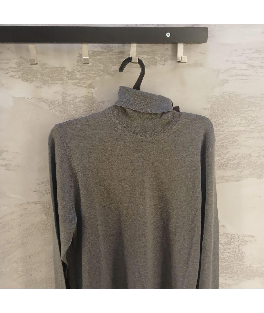 HUGO BOSS Серая шерстяная водолазка, фото 2