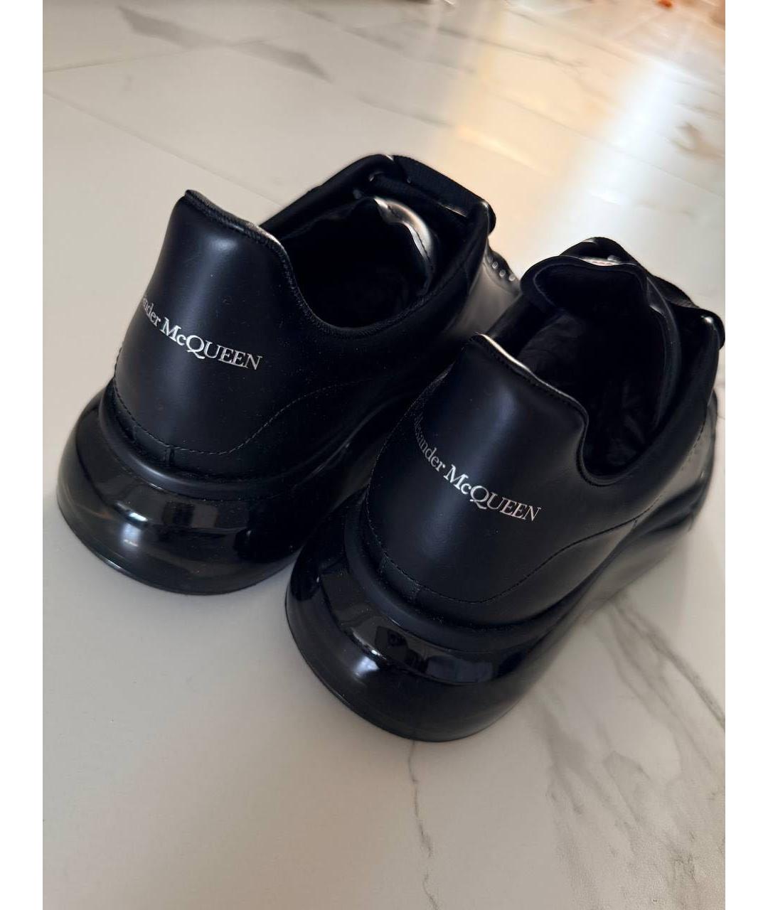 ALEXANDER MCQUEEN Черные кожаные высокие кроссовки / кеды, фото 3
