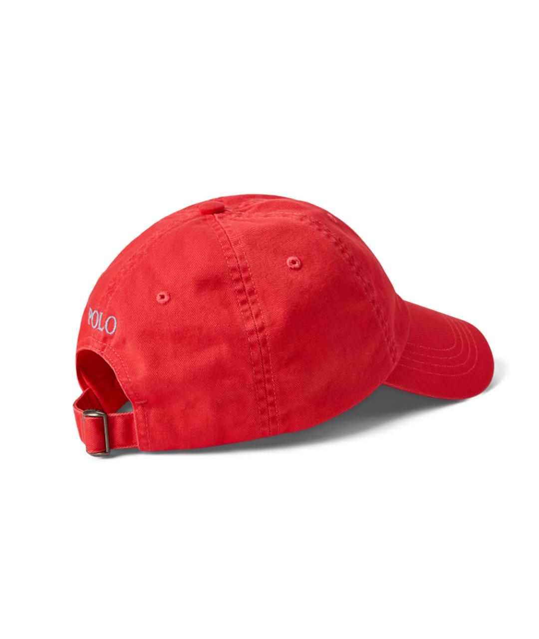 POLO RALPH LAUREN Красная хлопковая кепка/бейсболка, фото 2