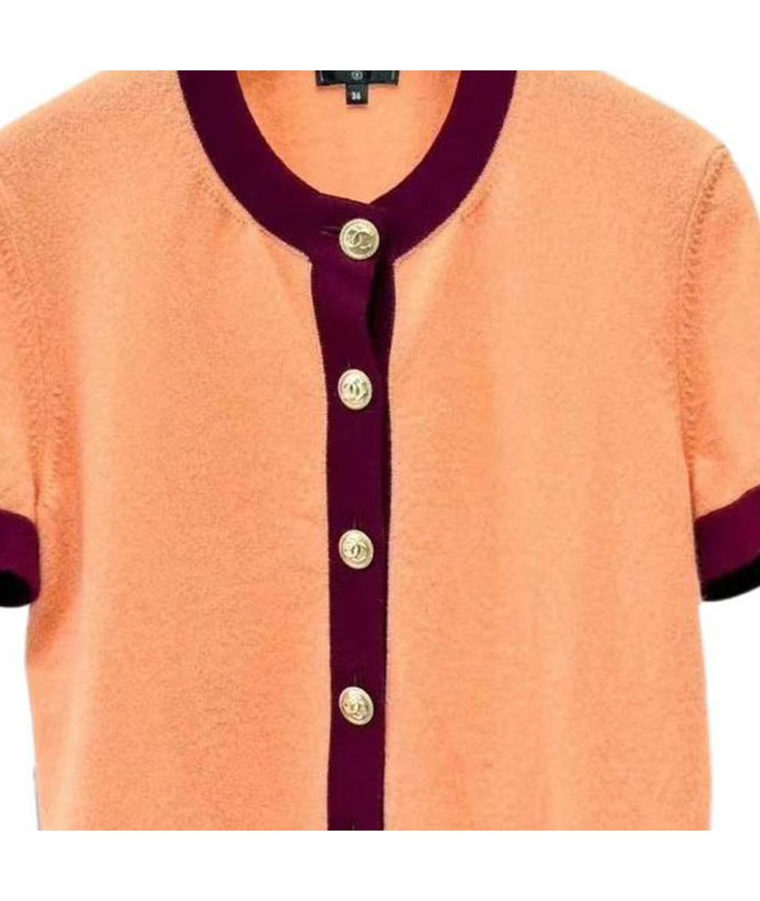 CHANEL Оранжевый кашемировый джемпер / свитер, фото 3