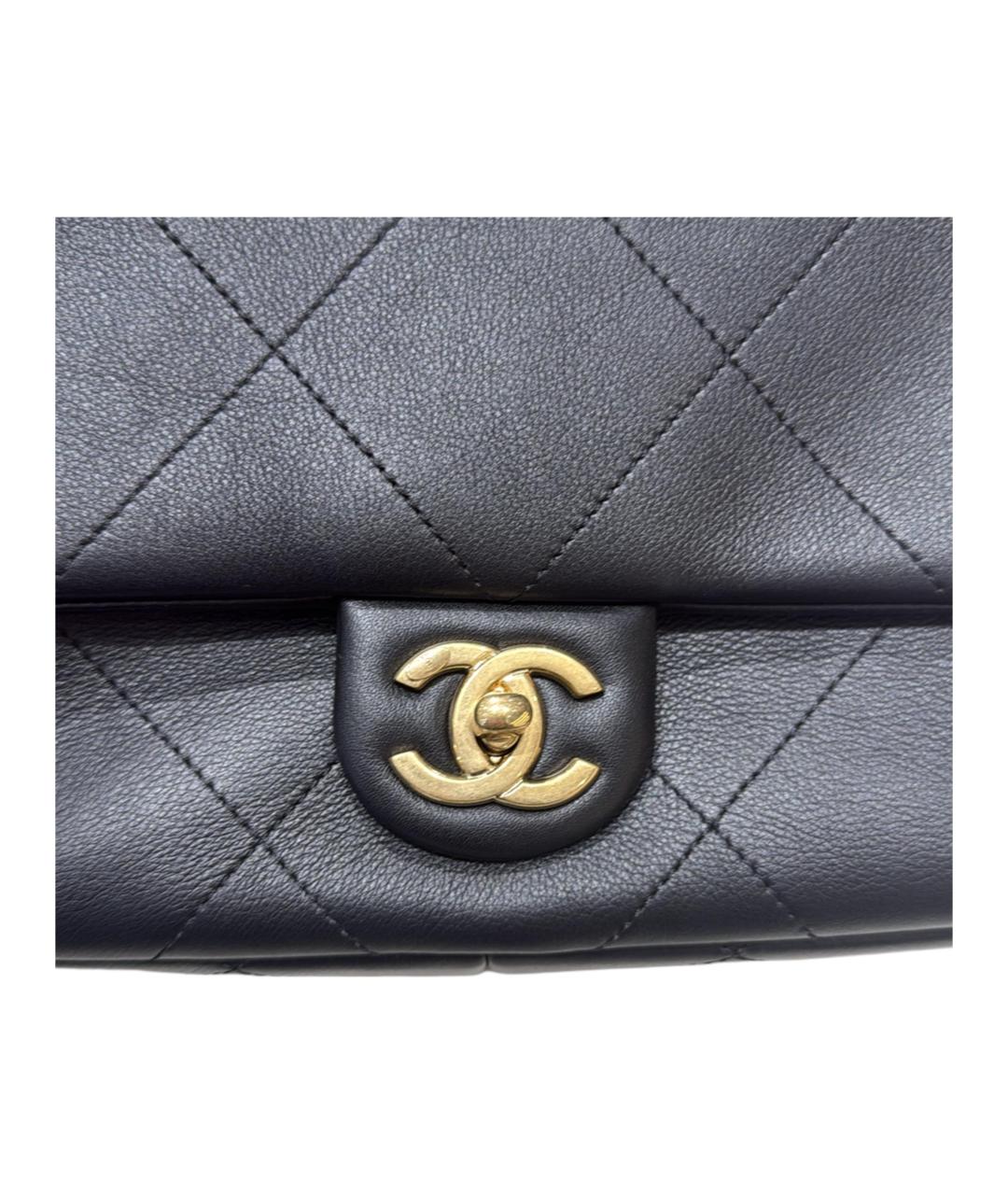 CHANEL Черная кожаная сумка через плечо, фото 4